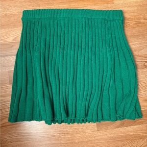 Eloquii Emerald Green Pleated Sweater Knit Tennis Skirt 14/16